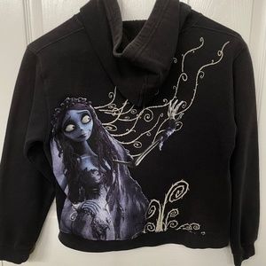 Retro Corpse Bride zip-up hoodie
